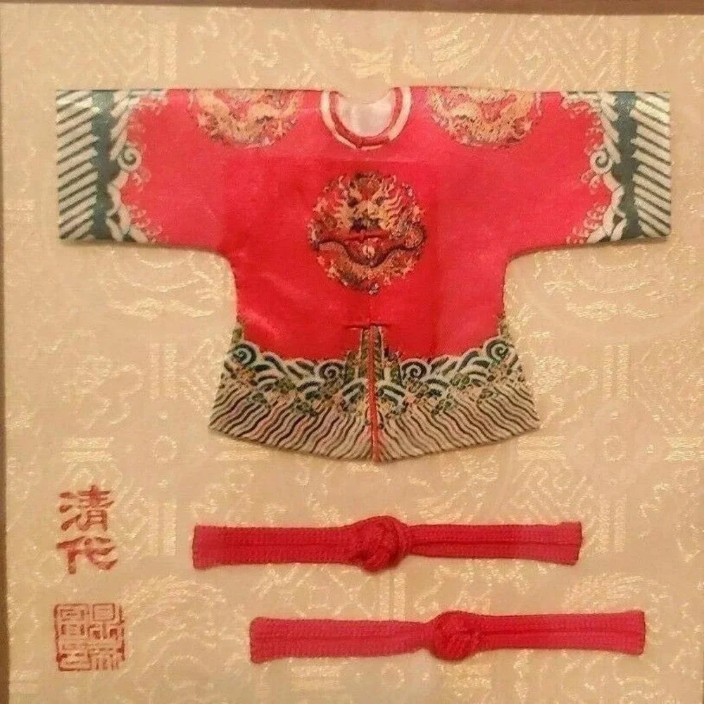 Vintage Framed Chinese‎ Silk Robe Wall Art 9